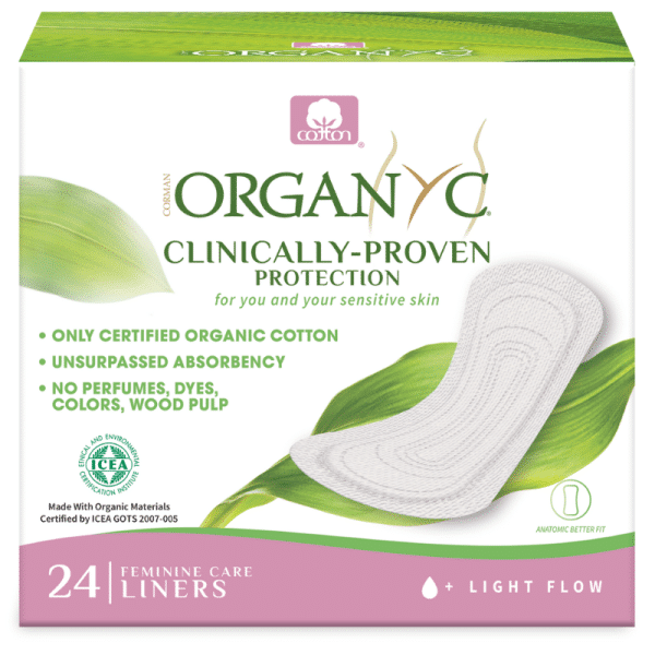 100% Organic Cotton Folded Panty Liners Light Flow – 24 Pcs