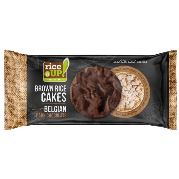 Rice Up Brown Rice Cakes With Dark Chocolate 90gm