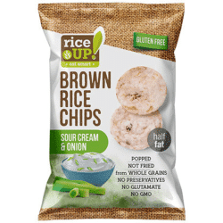 Rice Up Brown Rice Chips With Sour Cream & Onion 25gm