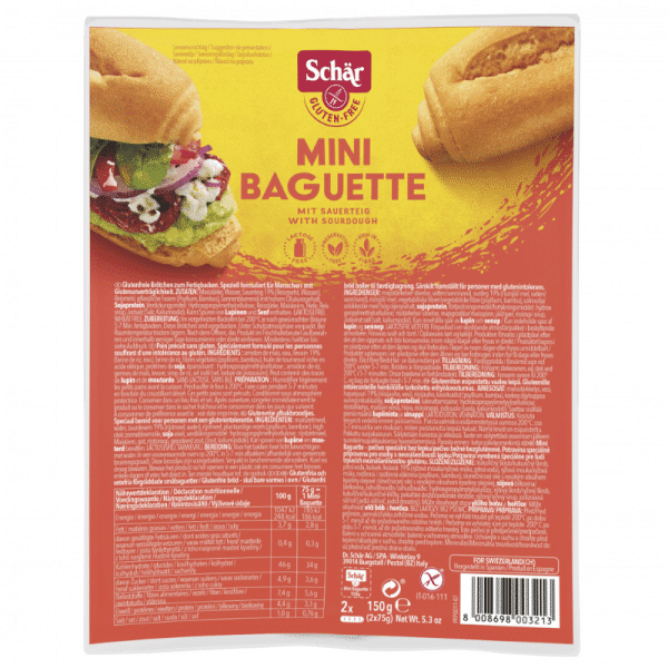 Schär Gluten Free Mini Baguette 150gm