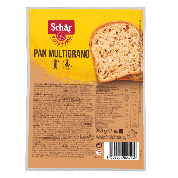 Schär Gluten Free Pan Multigrano Bread 250gm