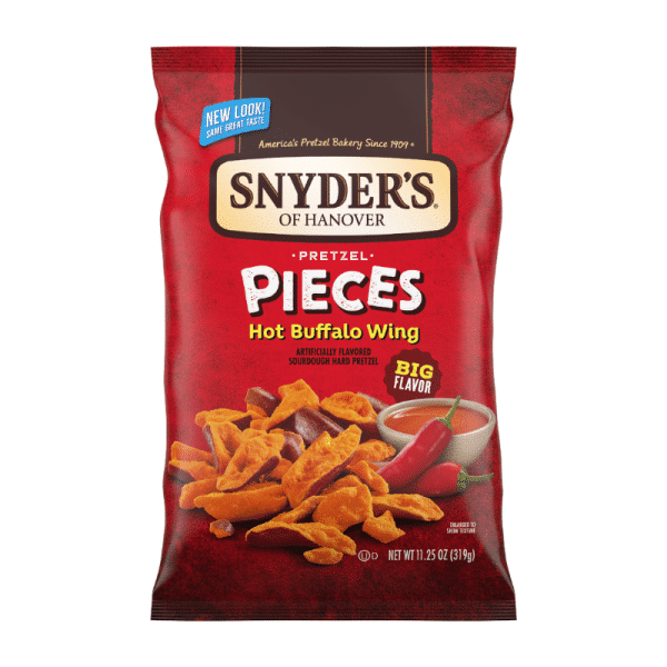 Snyder’s Pretzels Pieces Hot Buffalo Wings 319g x12